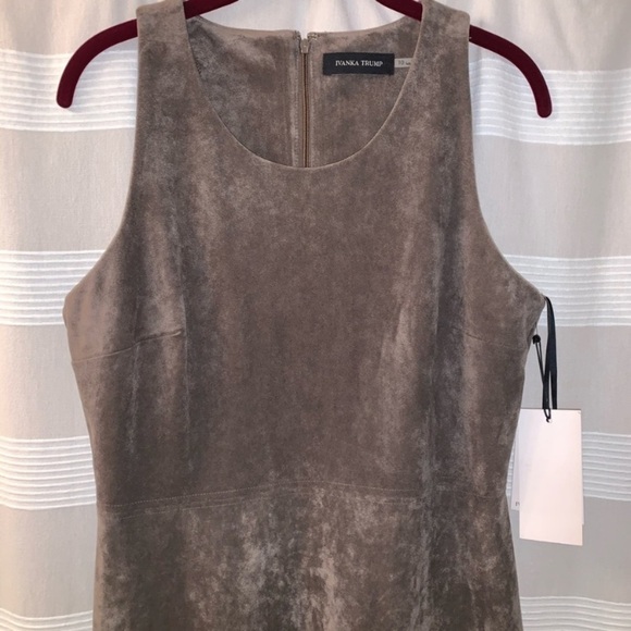 Ivanka Trump Gray Suede Dress Size 10 - Picture 6 of 9